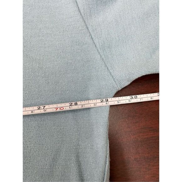 Time and Tru Light Blue Long Sleeve Blouse - Picture 3 of 5